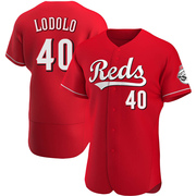 Authentic Nick Lodolo Men's Cincinnati Reds Alternate Jersey - Red