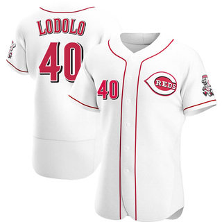 Authentic Nick Lodolo Men's Cincinnati Reds Home Jersey - White