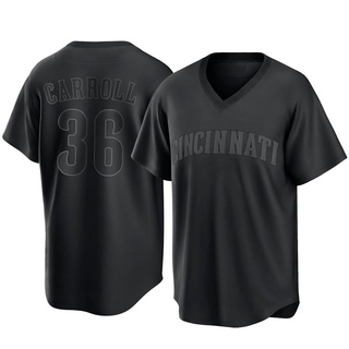 Hunter Renfroe Men's Cincinnati Reds Snake Skin City Jersey - Black  Authentic