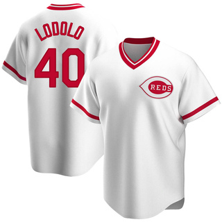 Replica Nick Lodolo Youth Cincinnati Reds Home Cooperstown Collection Jersey - White